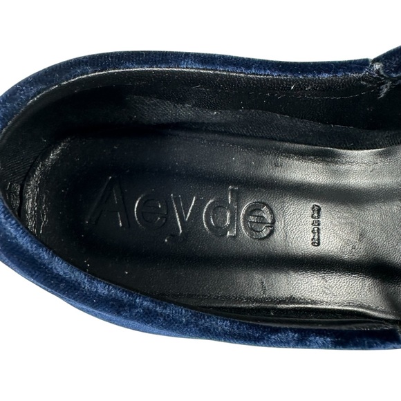 AEYDE Navy Uma Velvet Mary-Jane Ballerina Flats. Sz: EU39/US 8.0 - Picture 11 of 12